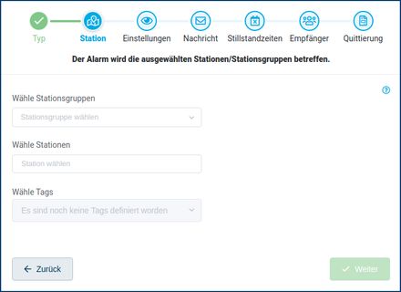Station oder Stationsgruppen wählen da³vid